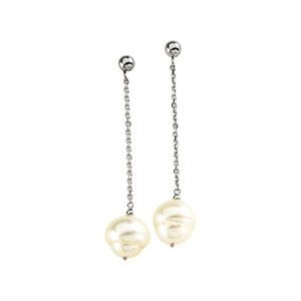 Sterling Silver & Freshwater Pearl Dangle Earrings
